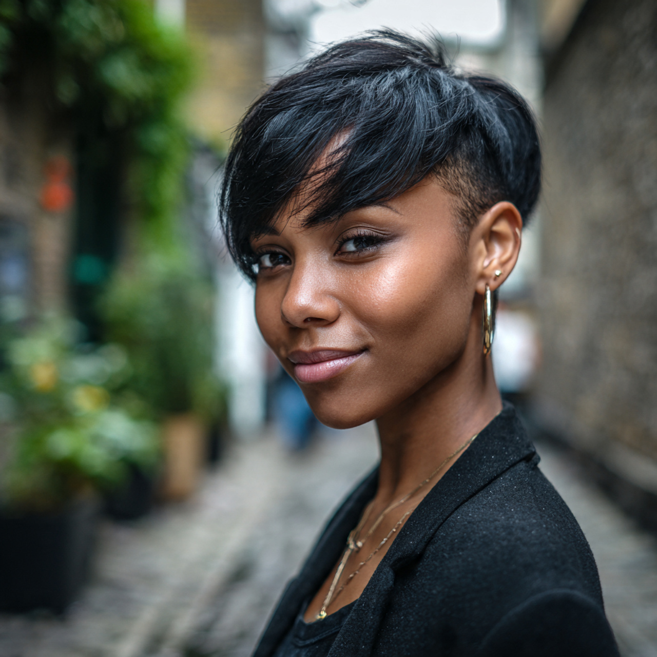 real human portrait of a young black