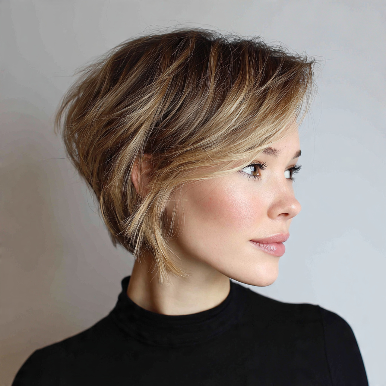 realistic and natural image of short stacked