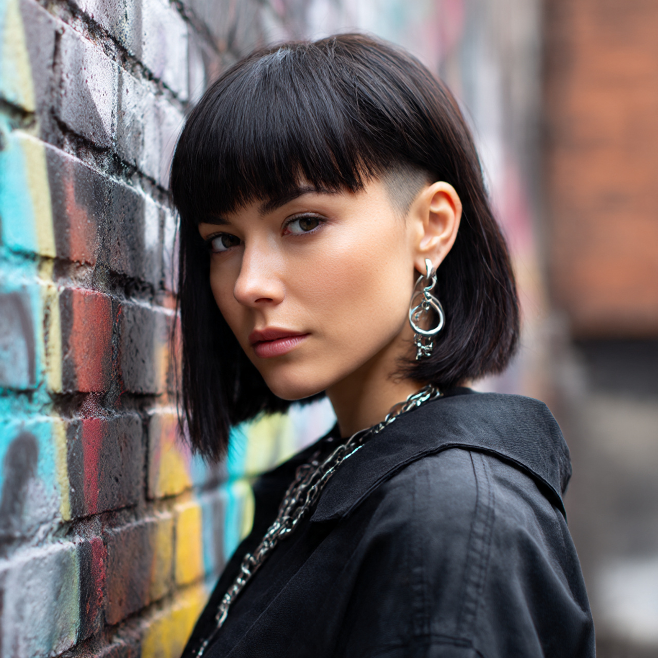 20 Undercut Bob Ideas for the Perfect Edgy Haircut 15 realistic artistic shot of a woman with