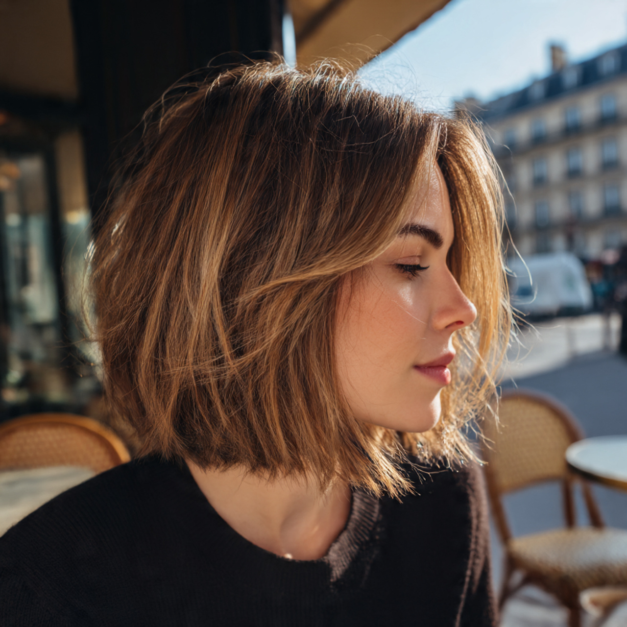 realistic close up of a woman with a 1