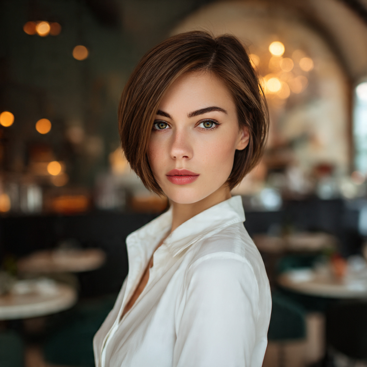 realistic fashion style image of a woman with