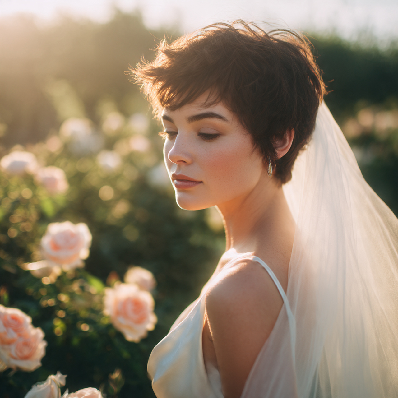 realistic image of a beautiful bride with