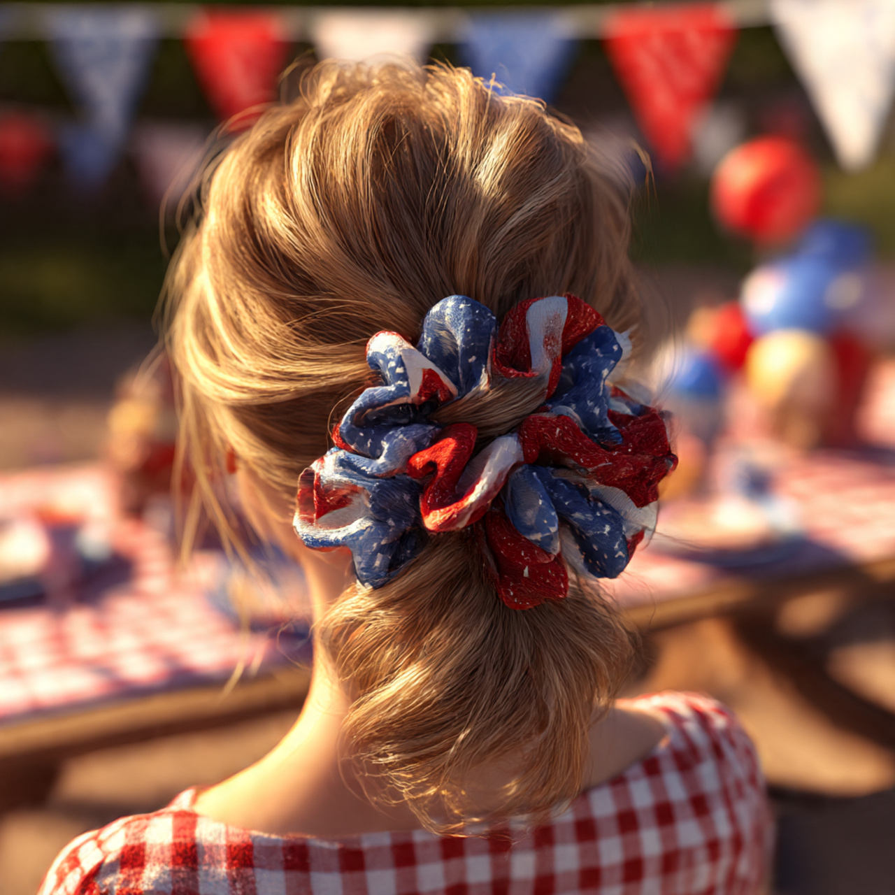realistic image of a casual summer ponytail