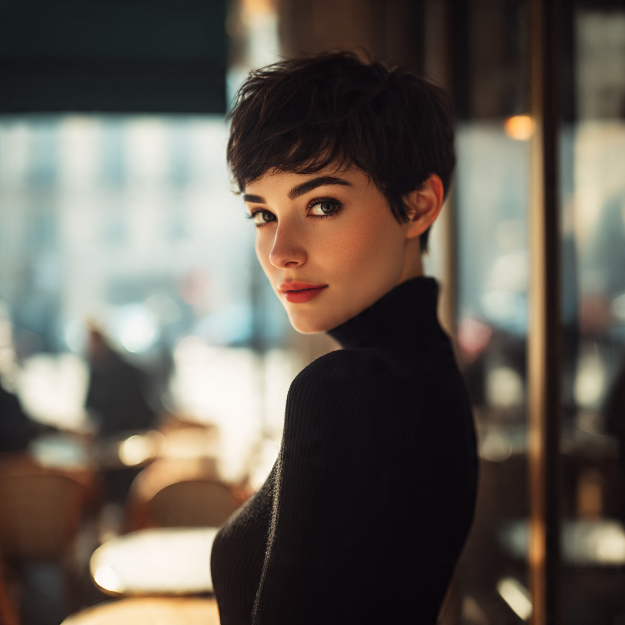 Hairstyles for Brunettes: Top 28 Luxurious Looks 8 realistic image of a confident brunette woman