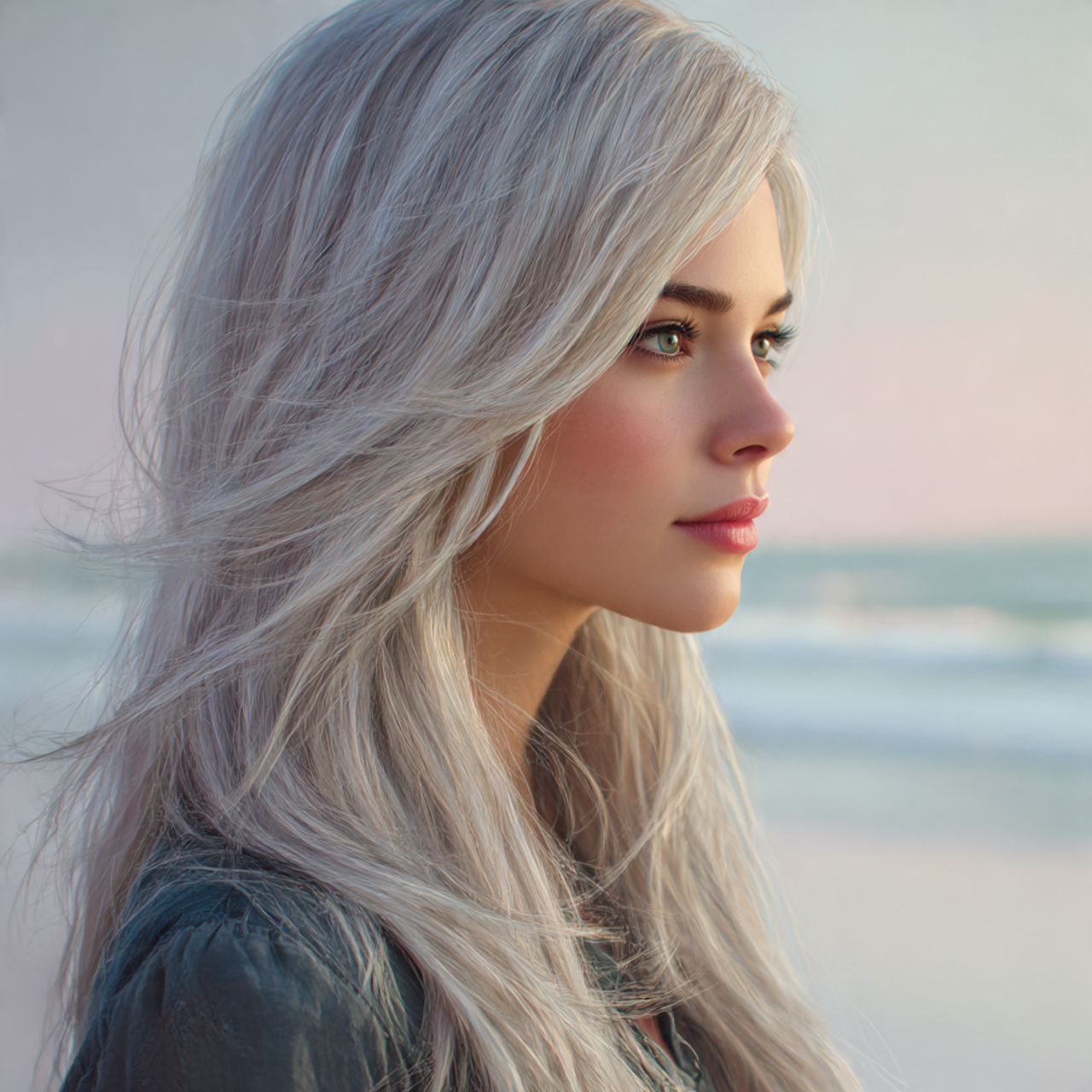 20 Silver Highlights Ideas for a Stunning New Look 15 realistic image of a european woman with