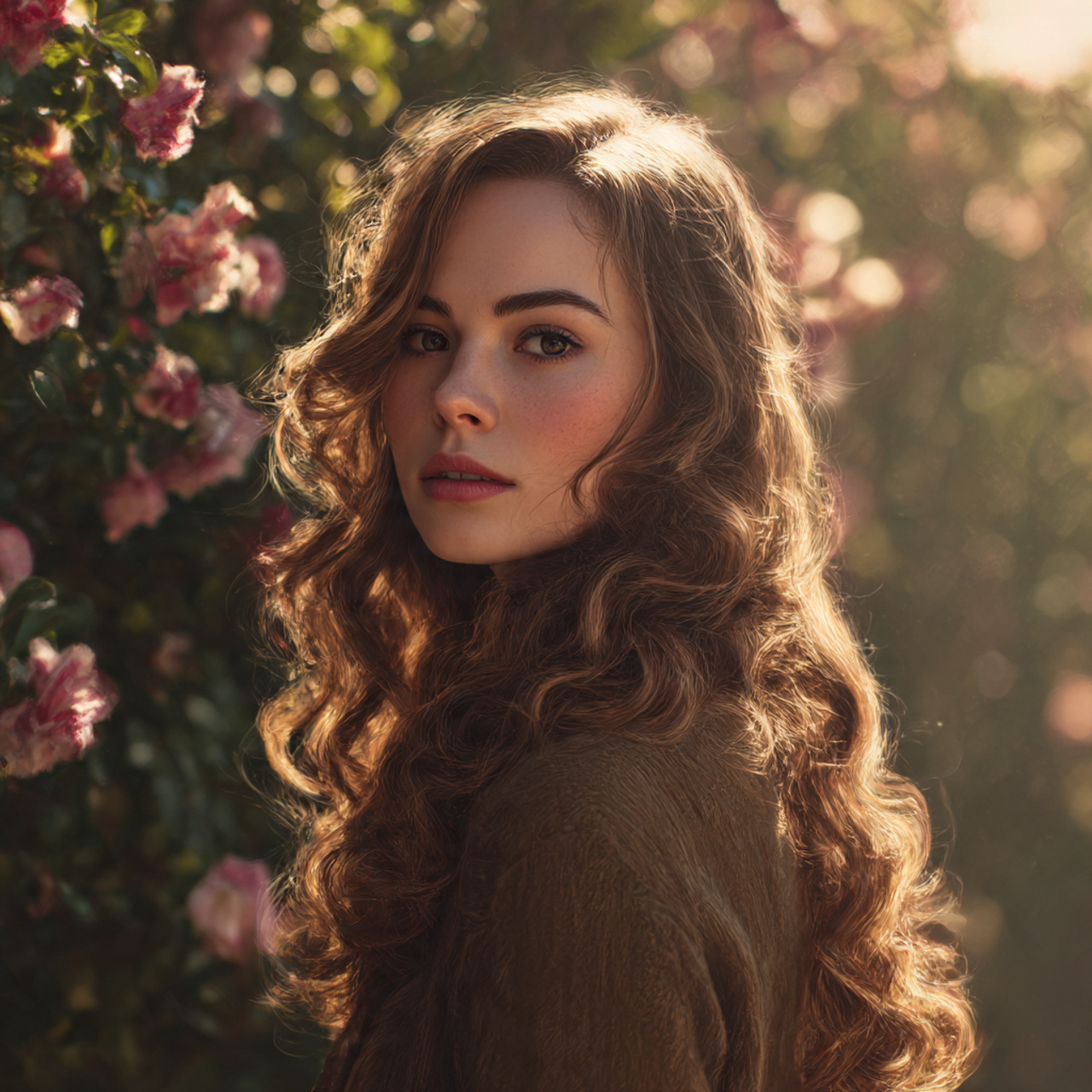 realistic image of a woman with a 1 1