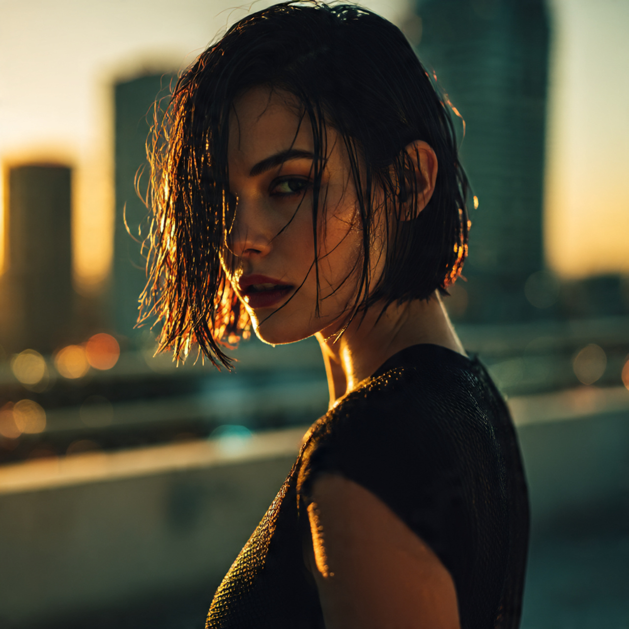 realistic image of a woman with a 3