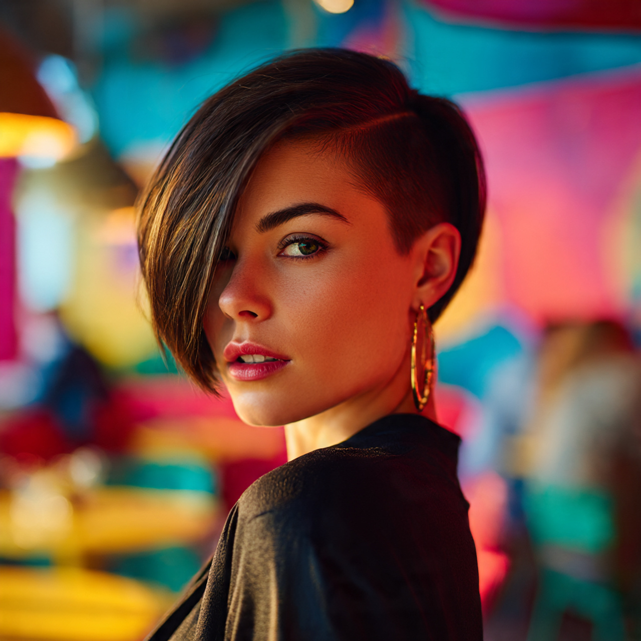 20 Undercut Bob Ideas for the Perfect Edgy Haircut 5 realistic image of a woman with a 8