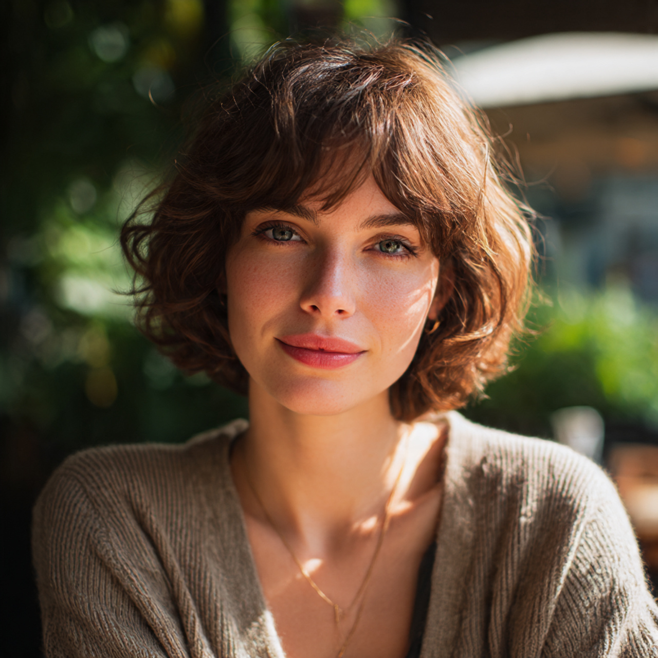 realistic lifestyle shot of a woman with