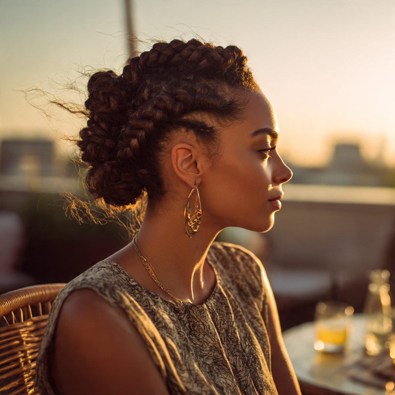 realistic outdoor image of a woman with