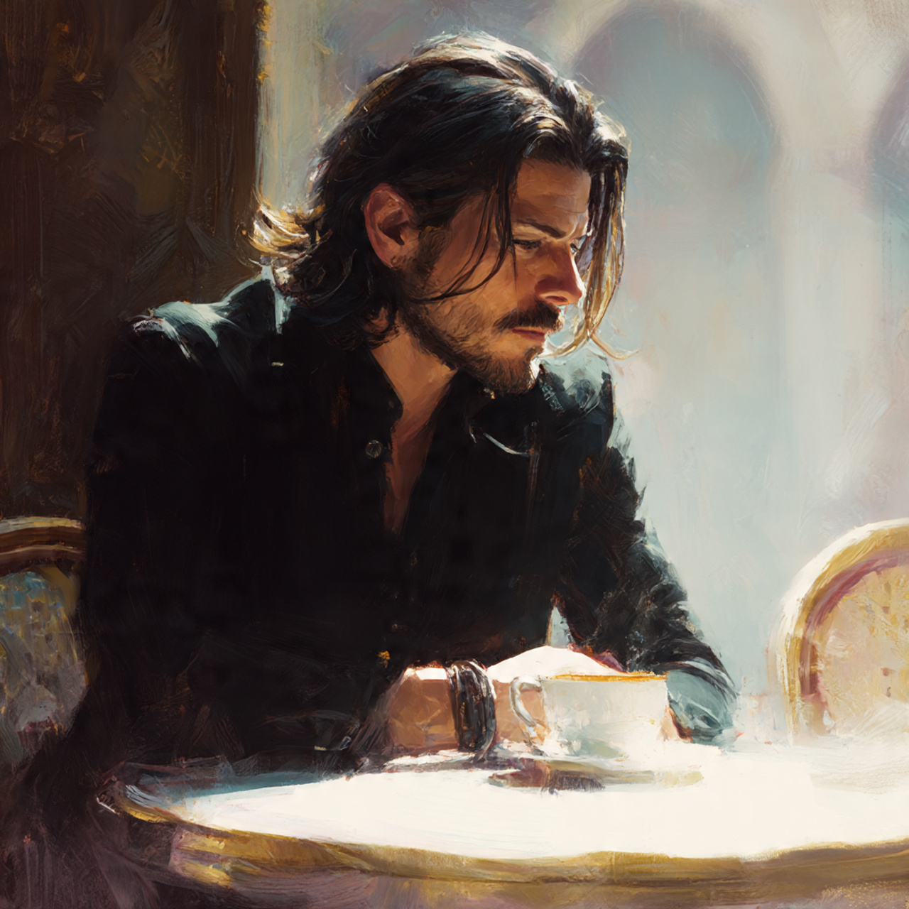 Master the Flow: 27 Long Haircuts for Men Ideas & Tips 24 realistic portrait of a man with a 1