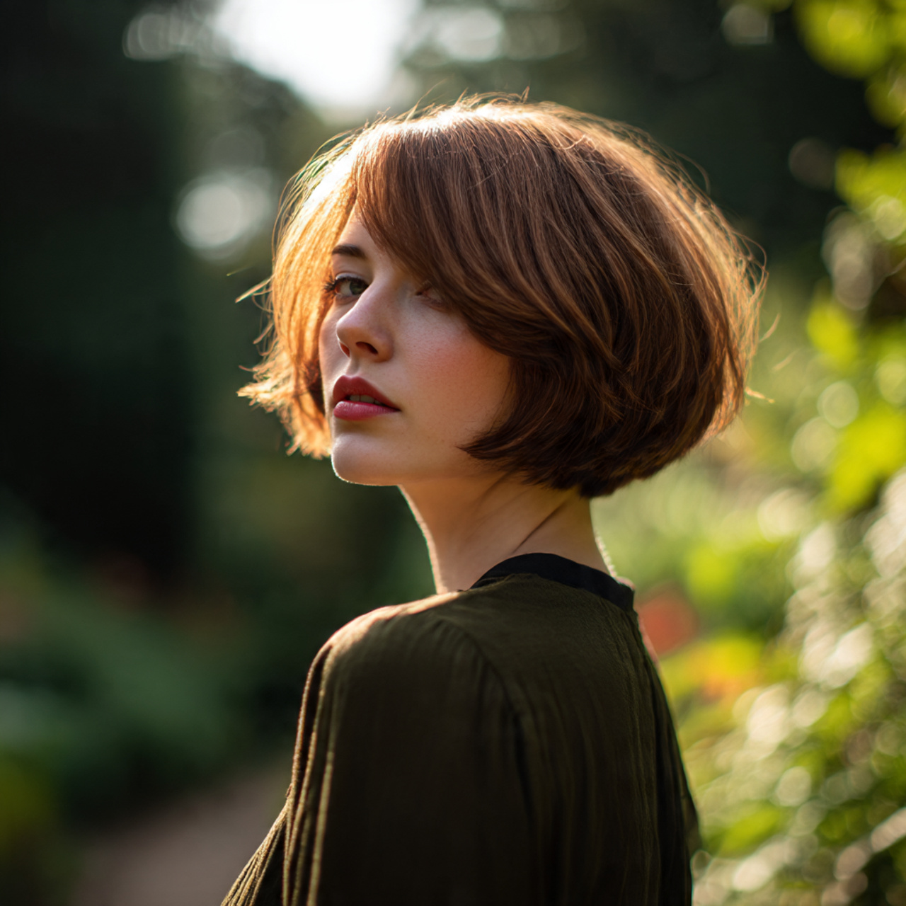 20 Undercut Bob Ideas for the Perfect Edgy Haircut 8 realistic portrait of a woman wearing a