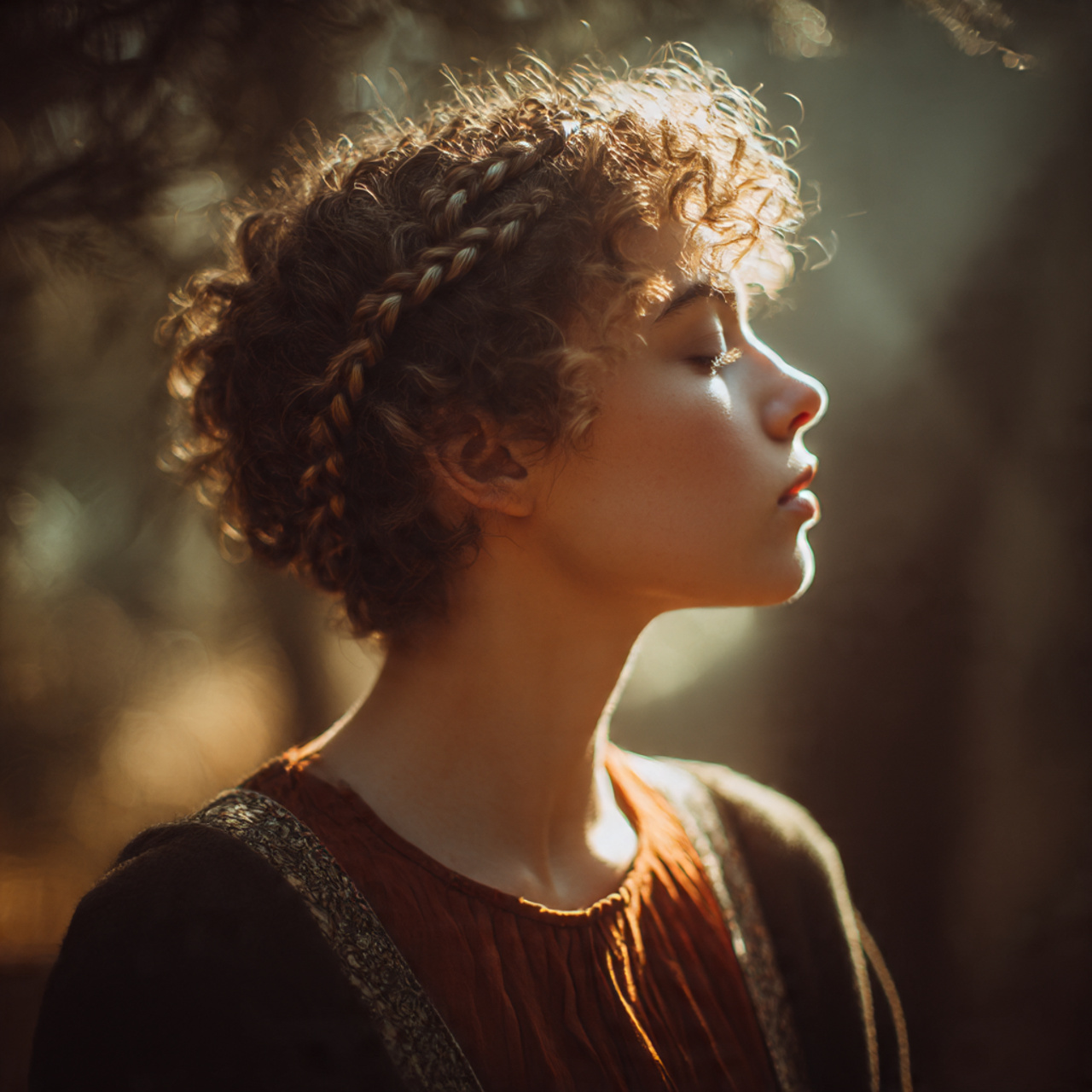 realistic portrait of a woman with a 1 1