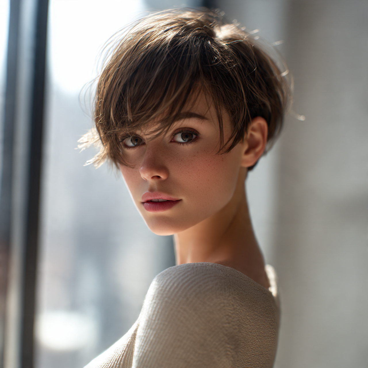 20 Undercut Bob Ideas for the Perfect Edgy Haircut 4 realistic portrait of a woman with a 1 3