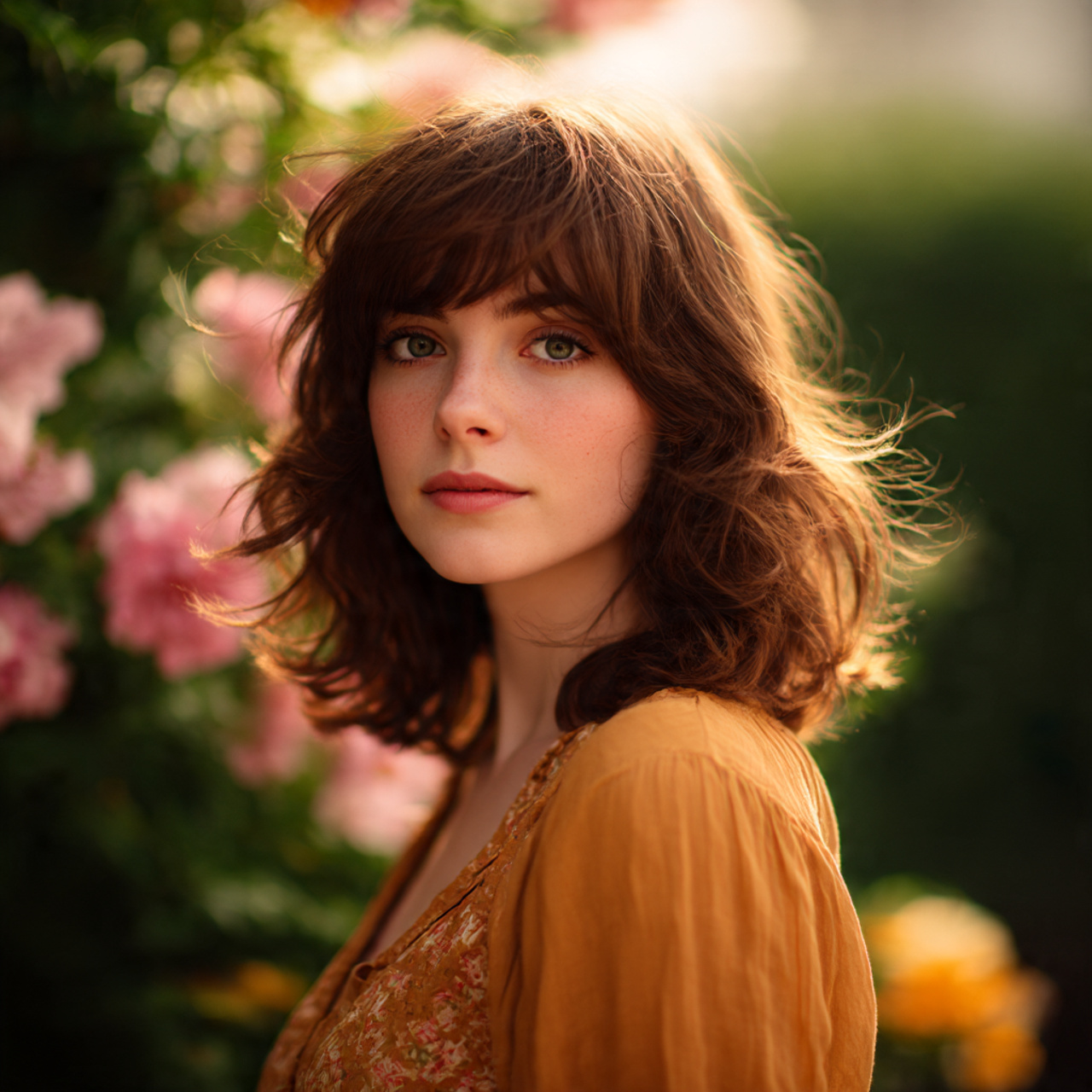 realistic portrait of a woman with a 6