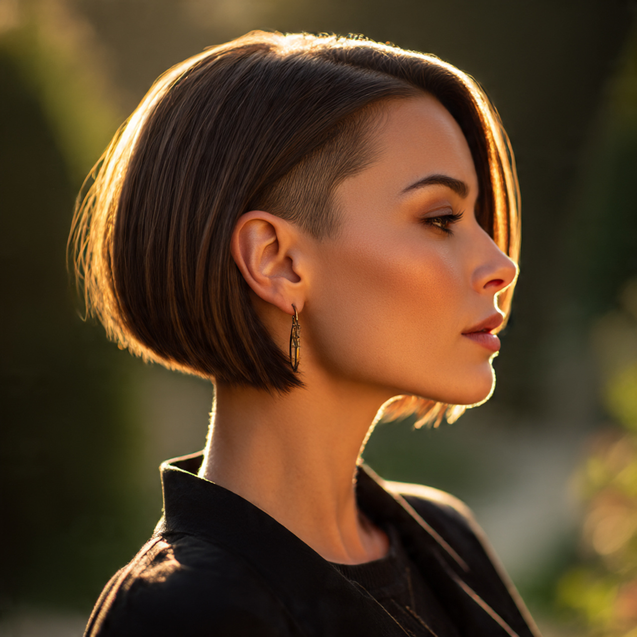 20 Undercut Bob Ideas for the Perfect Edgy Haircut 1 realistic portrait of a woman with a 9