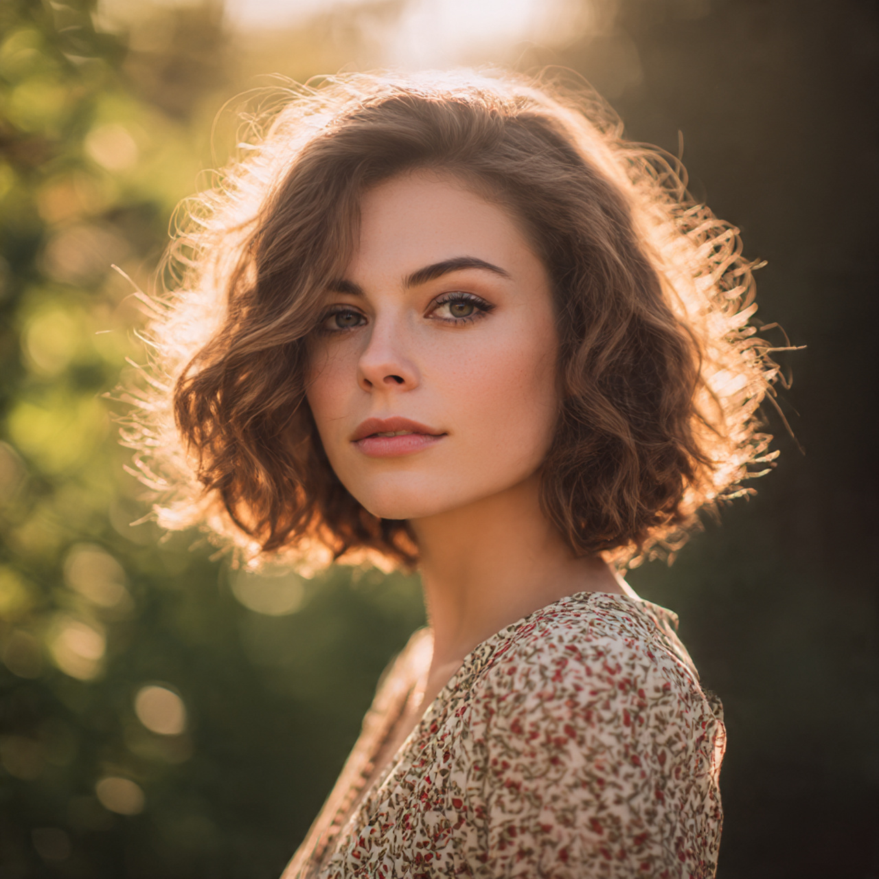 realistic portrait of a woman with an 1