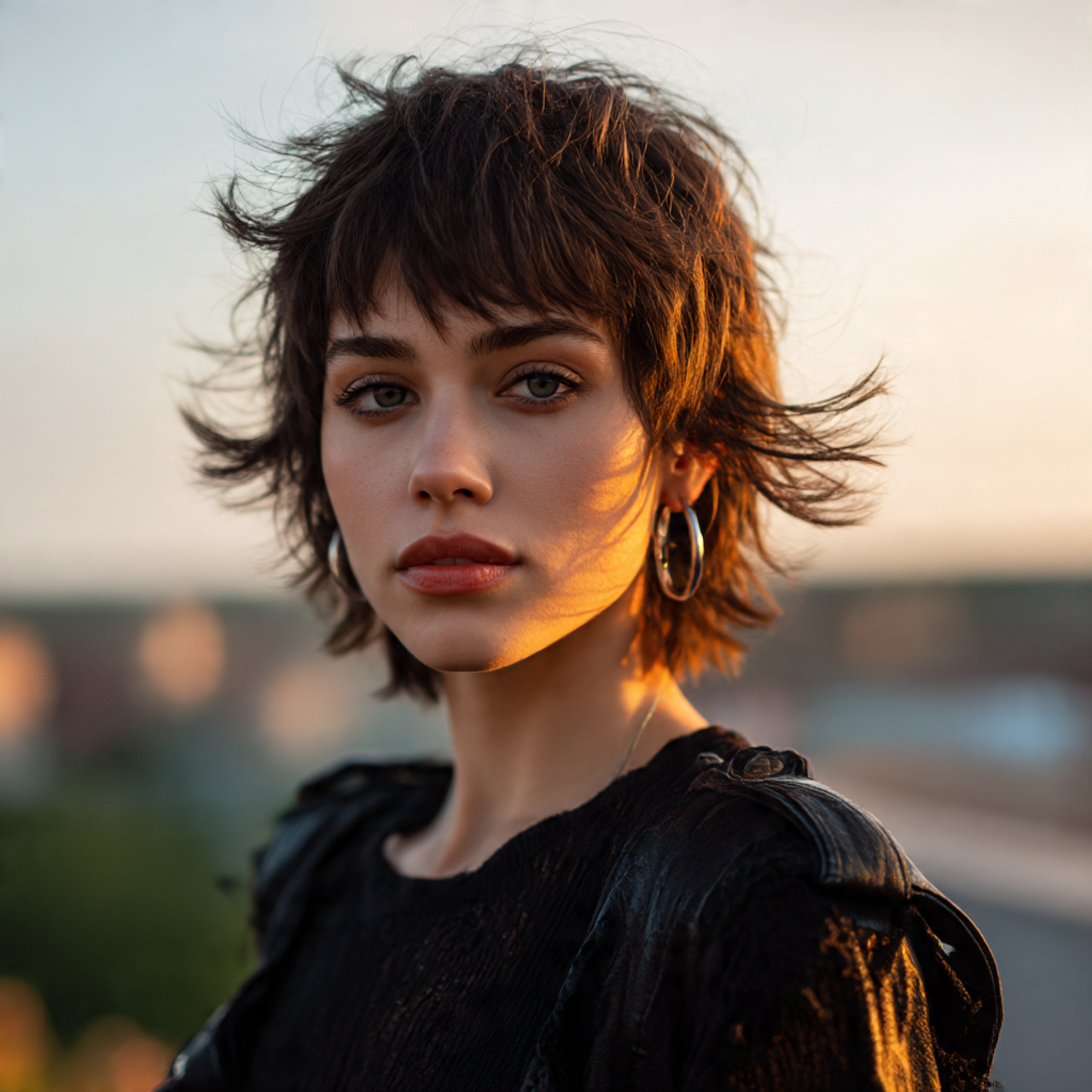 realistic portrait of a woman with an