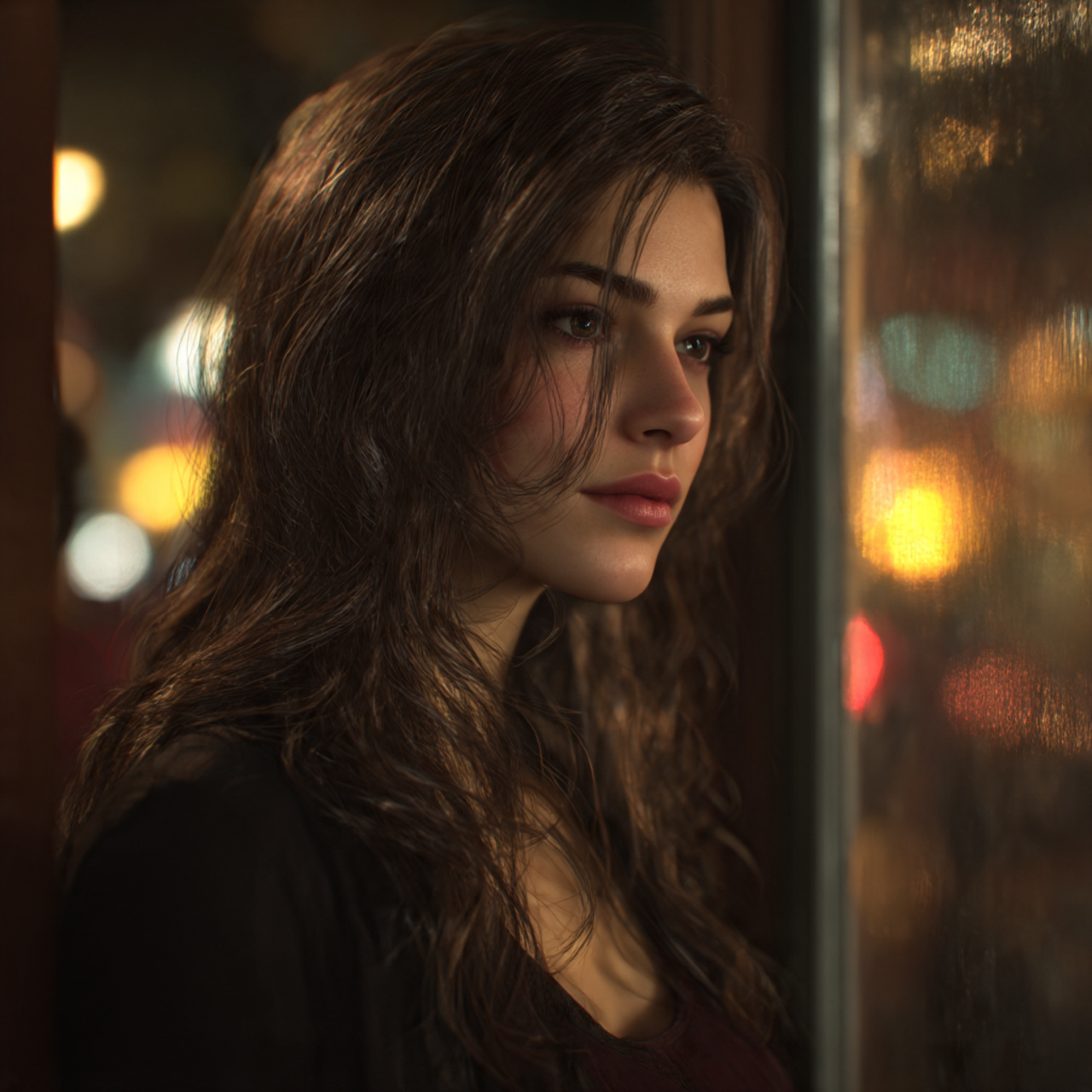 realistic portrait of a woman with deep