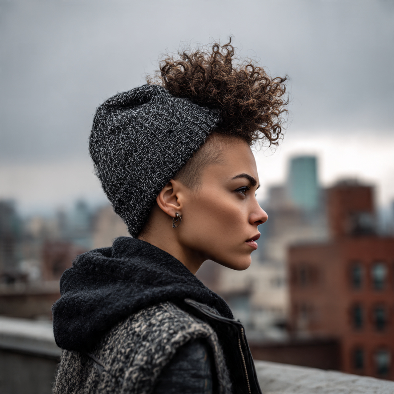 realistic portrait of a woman with dramatic