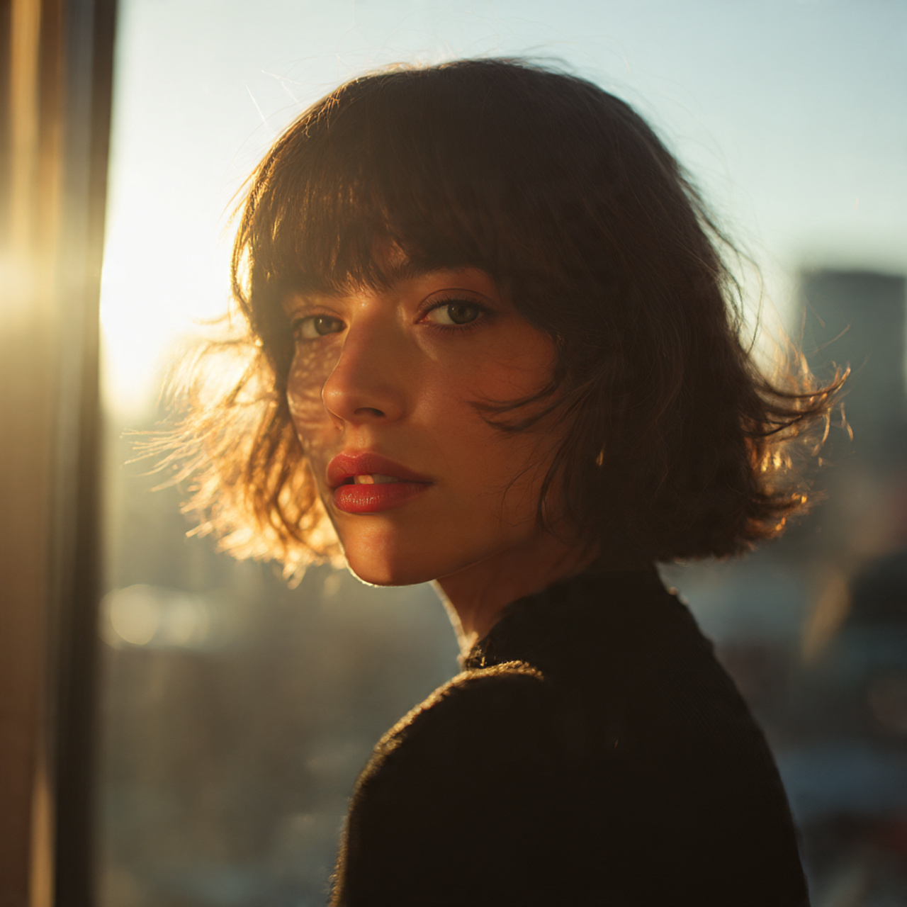 realistic portrait of a woman with soft