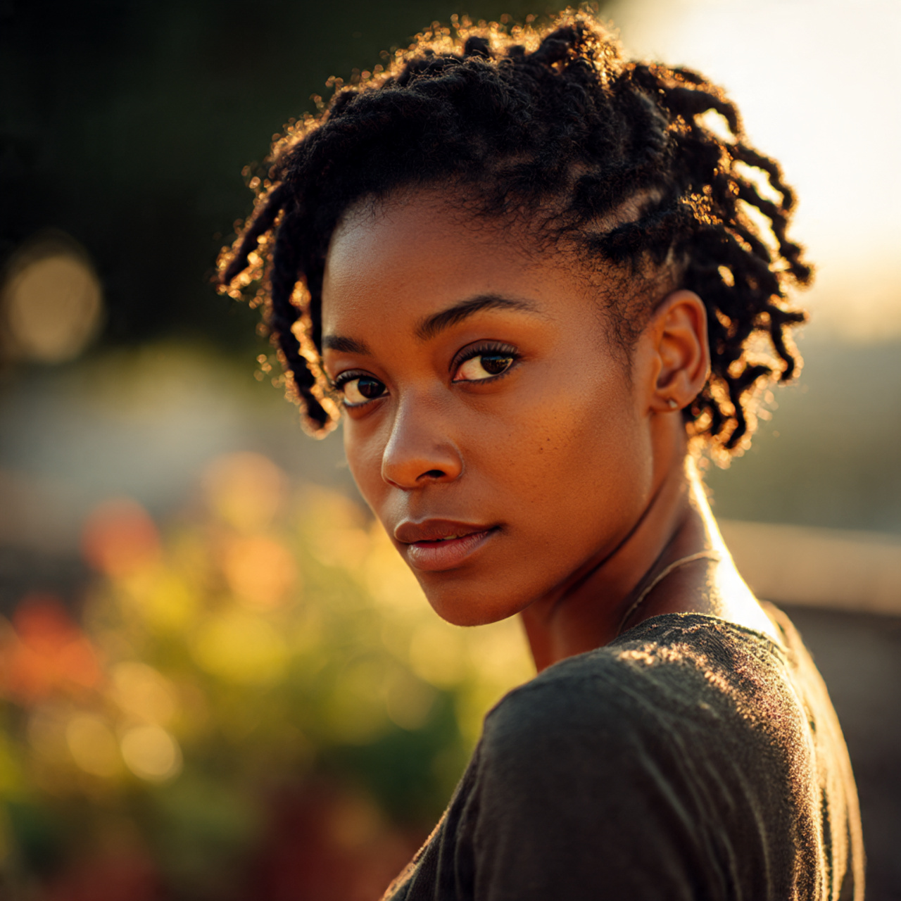 20 Trending Loc Styles Short Hair Ideas You’ll Love 16 realistic portrait of a young black woman