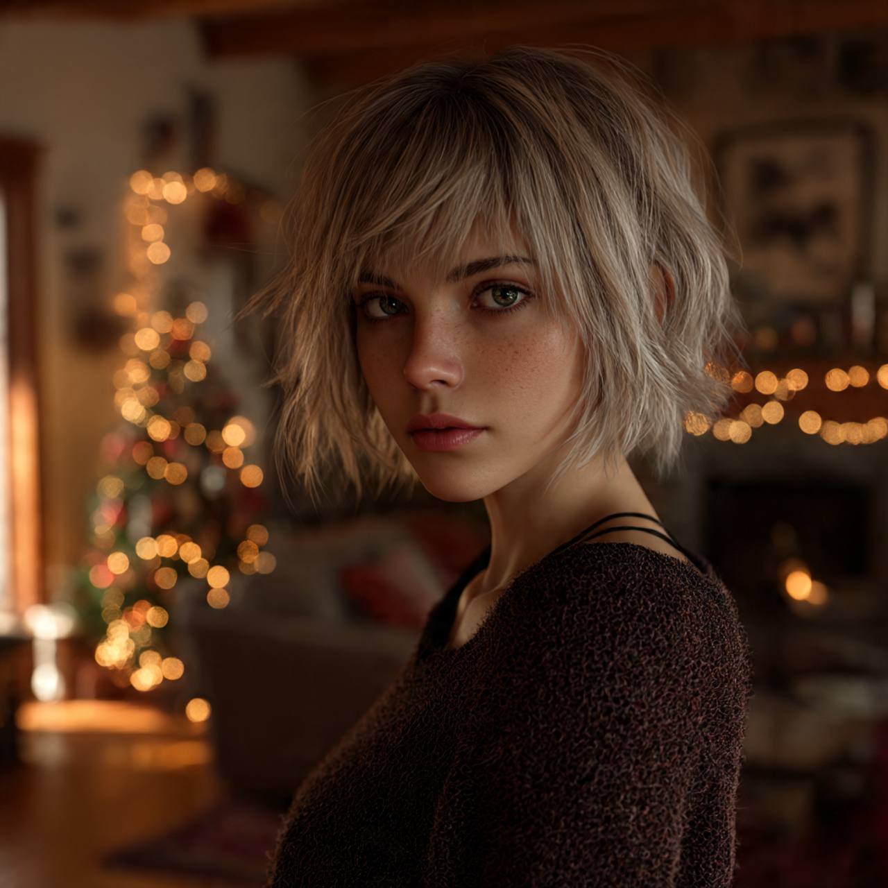 27 Wolf Cut for the Holidays Ideas: The Ultimate Guide 11 realistic portrait of a young woman with