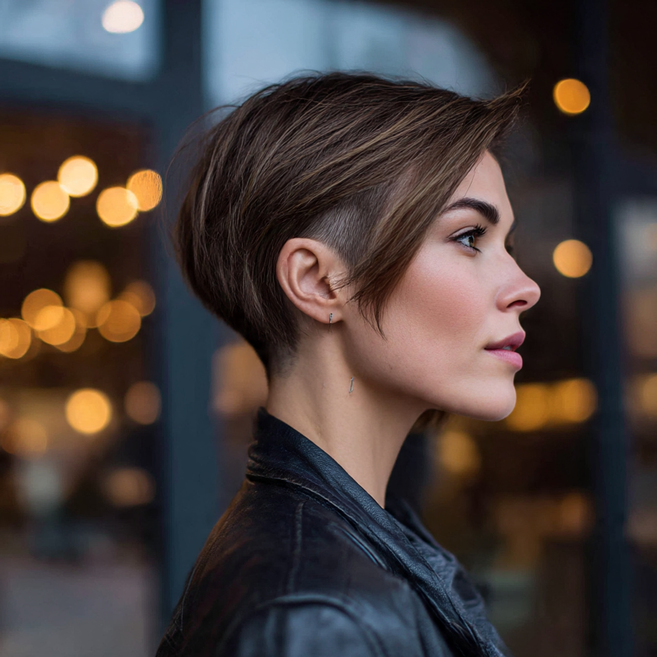 20 Undercut Bob Ideas for the Perfect Edgy Haircut 2 realistic side view shot of a woman with
