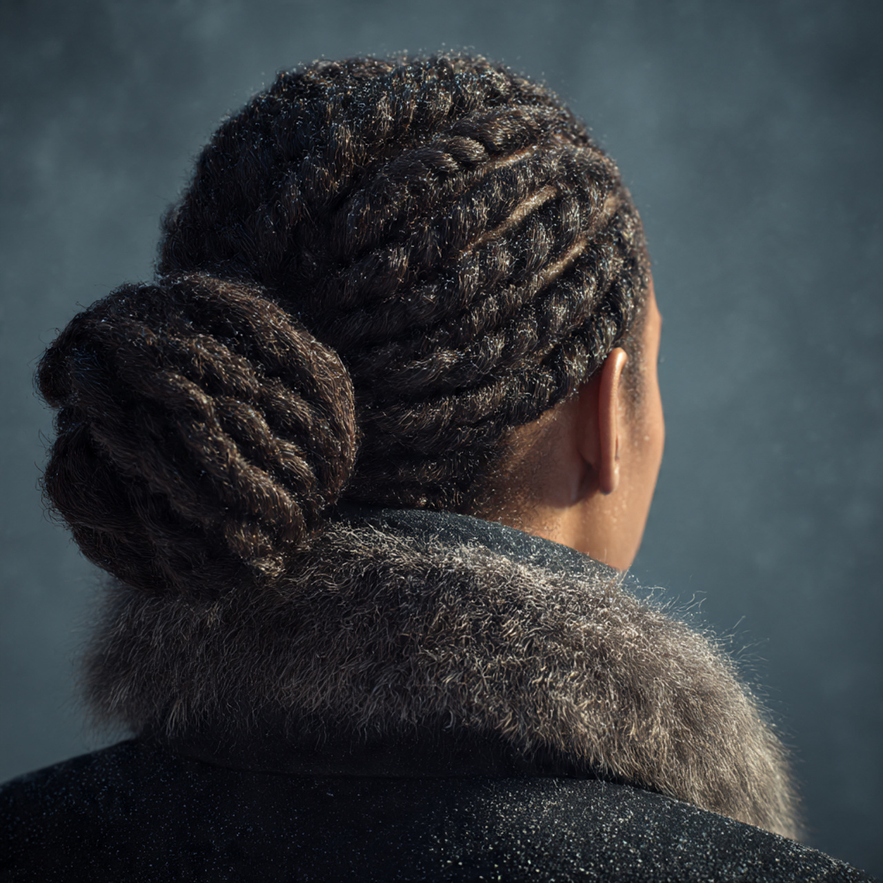 small individual micro twists styled neatly winter ready