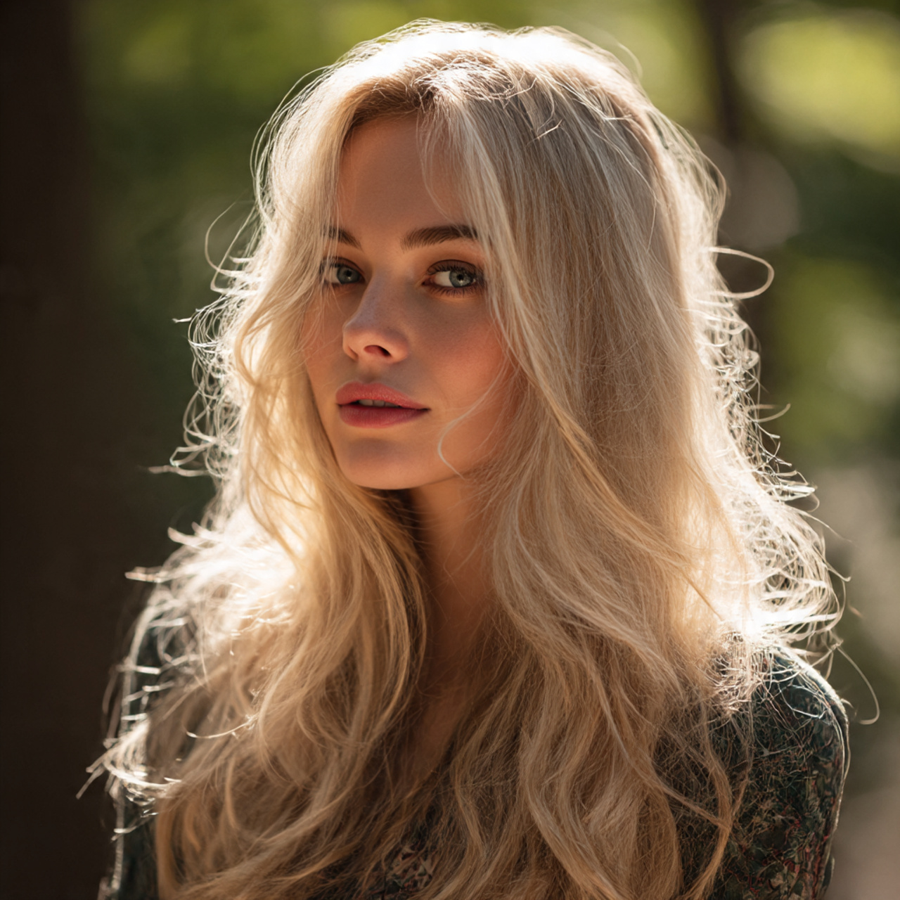soft natural looking blonde hair with subtle lowlights