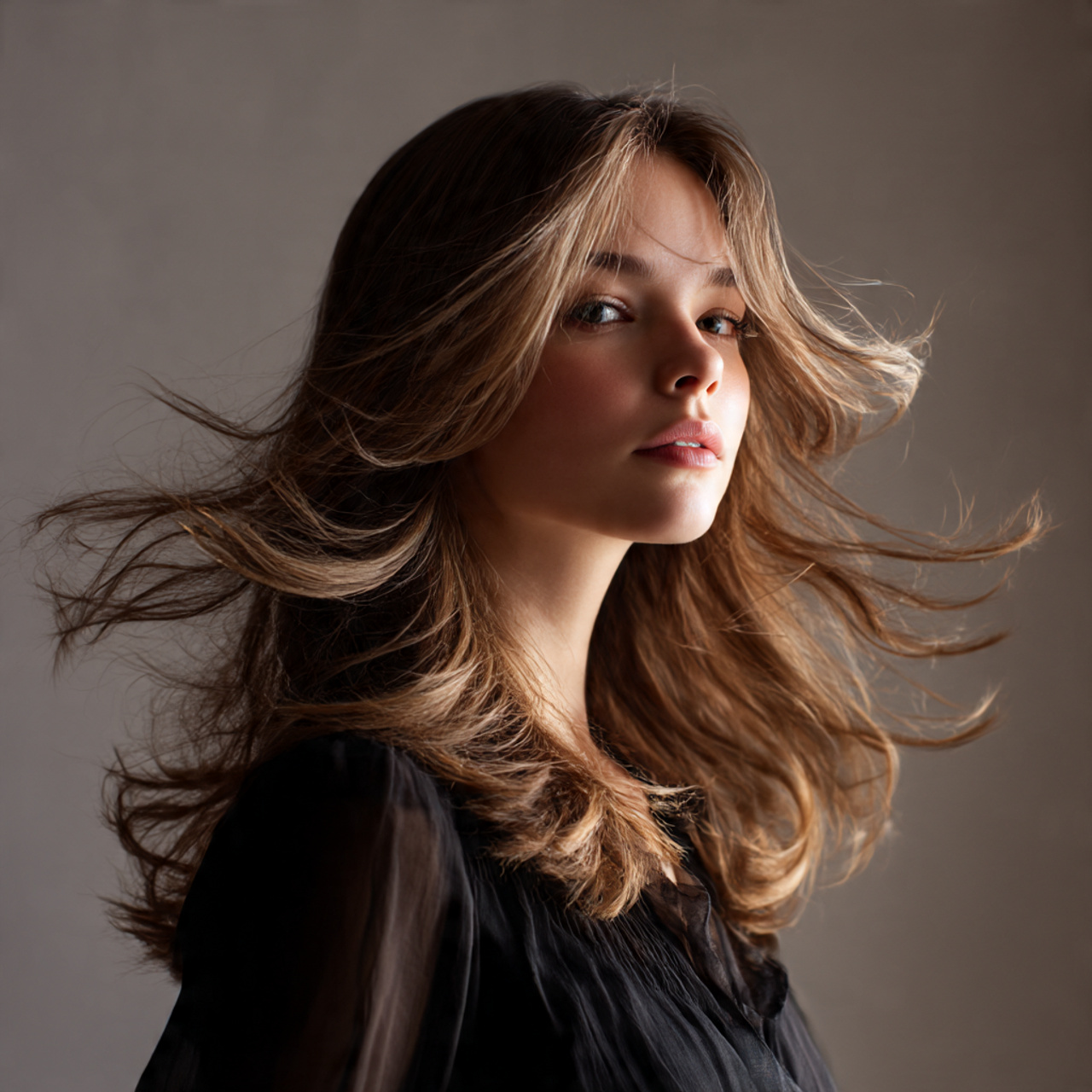 soft volumized haircut created through gradual invisible