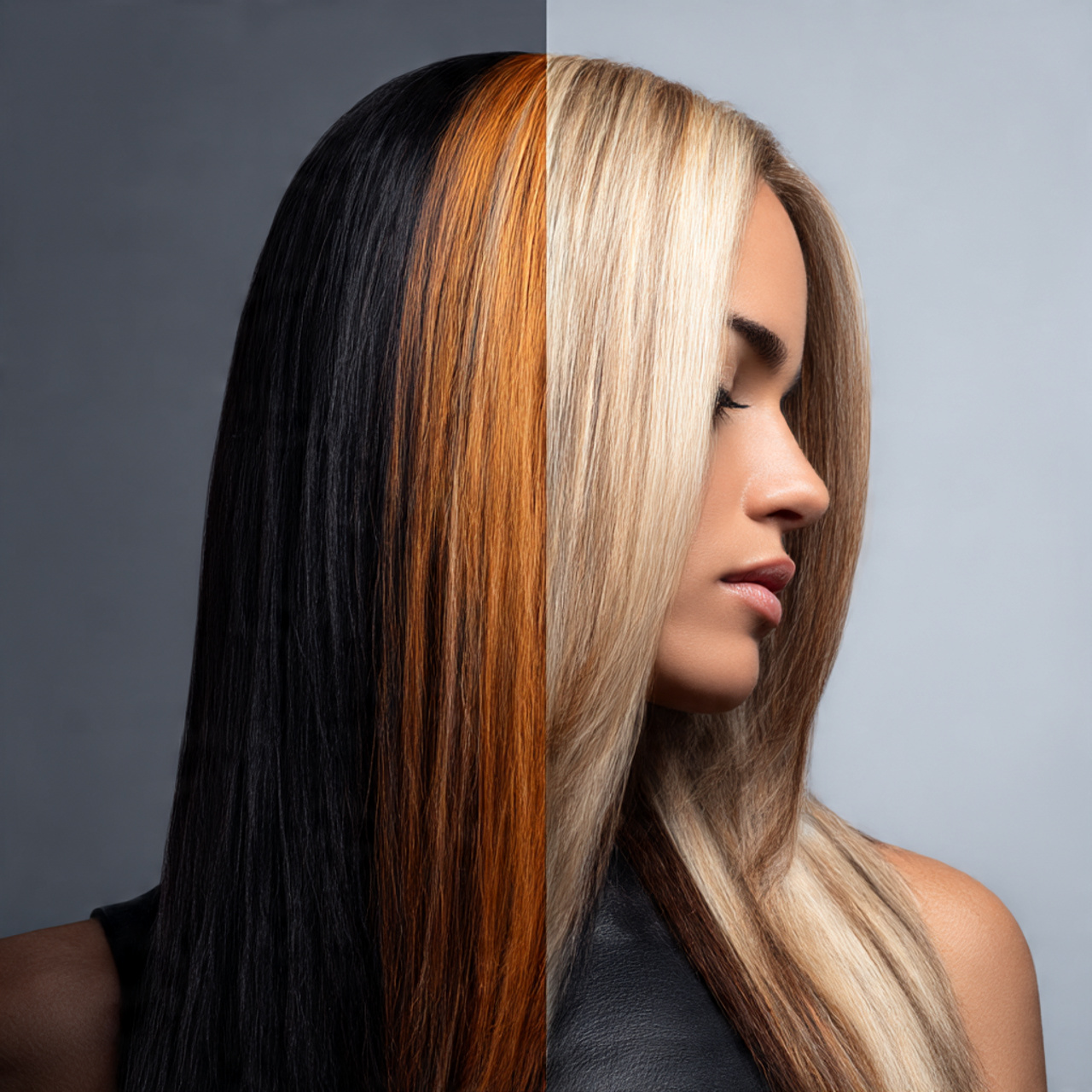 split view comparison image left side full calico