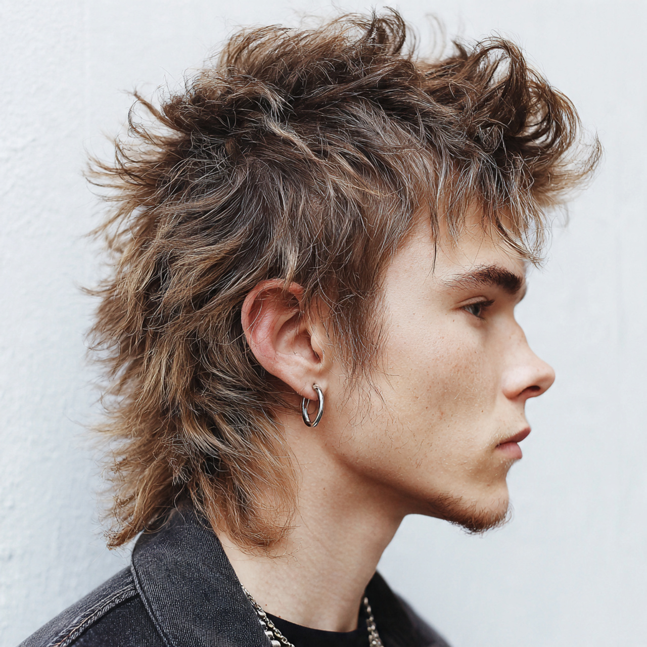 tapered neckline mullet hair for a single