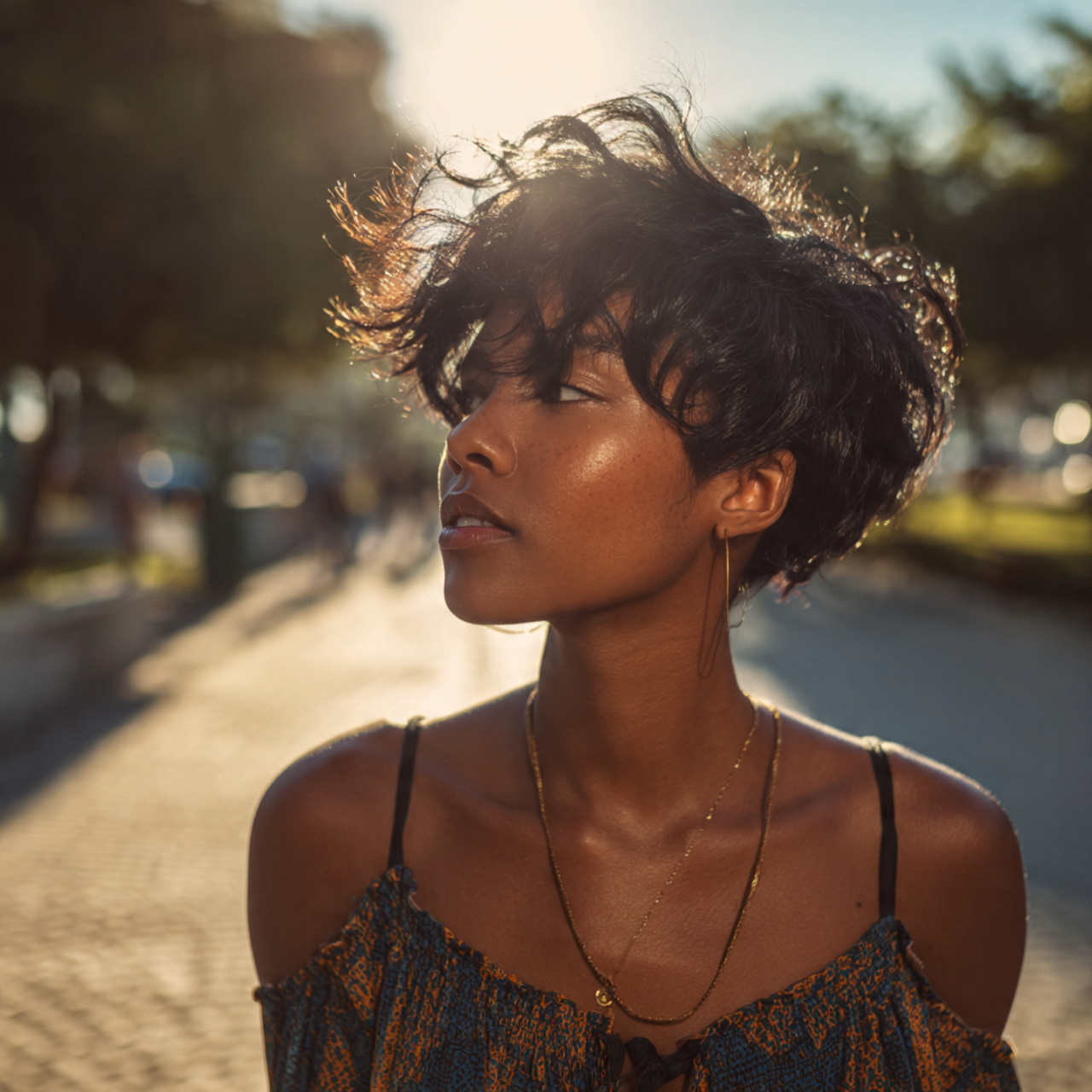 ultra real portrait of a black woman with