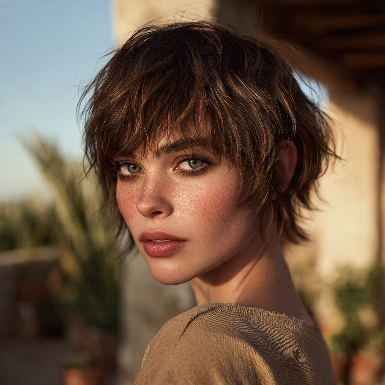 ultra real portrait of a caucasian woman with