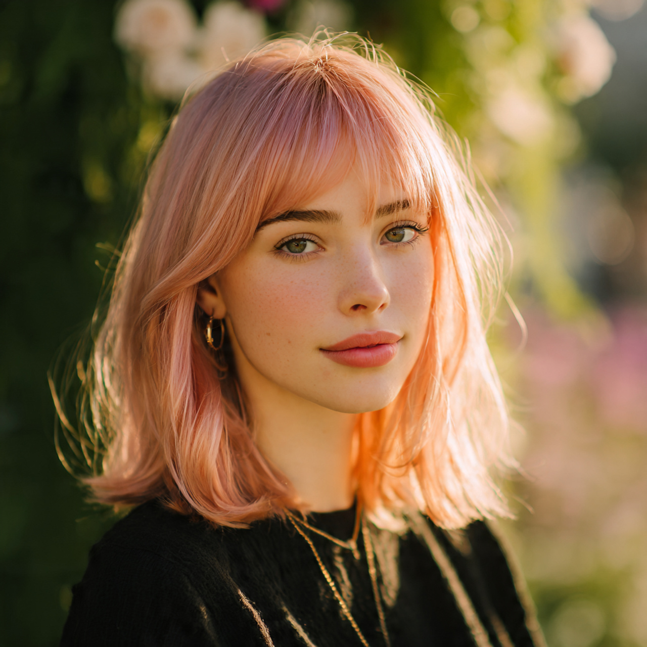 ultra realistic fashion portrait of a young woman