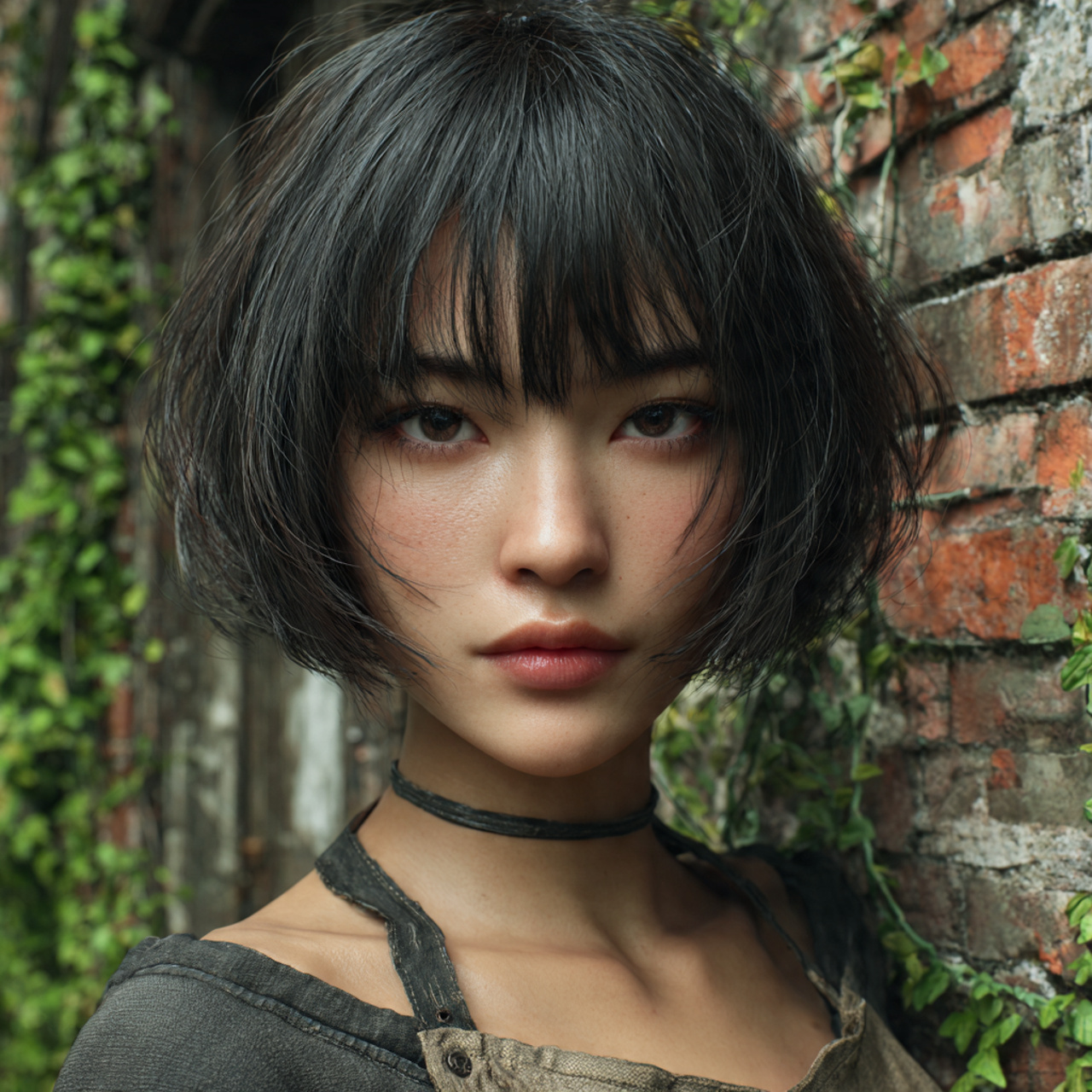 ultra realistic half body portrait of a woman aged