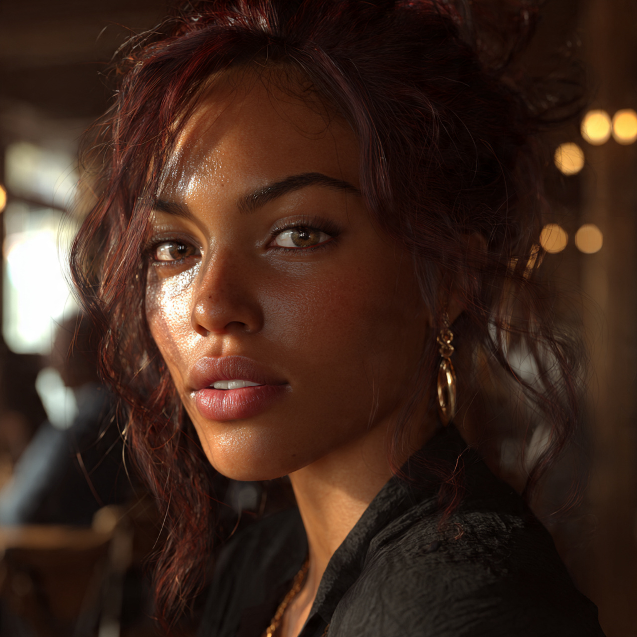 ultra realistic image of a woman with a 1 1