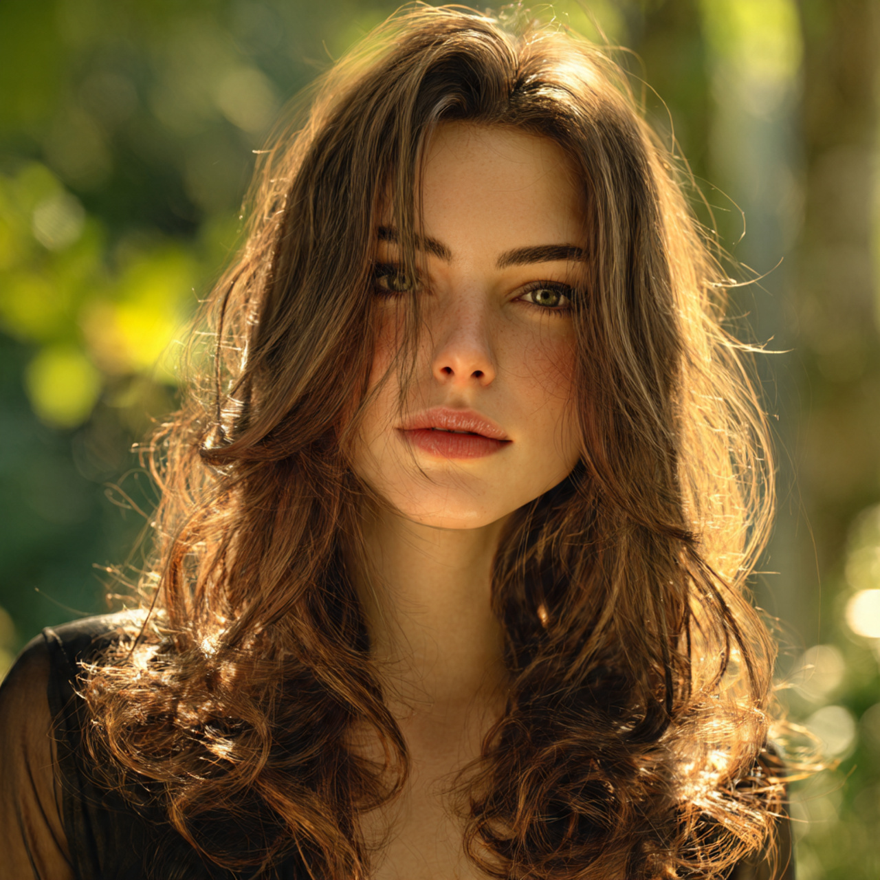 ultra realistic image of a woman with warm