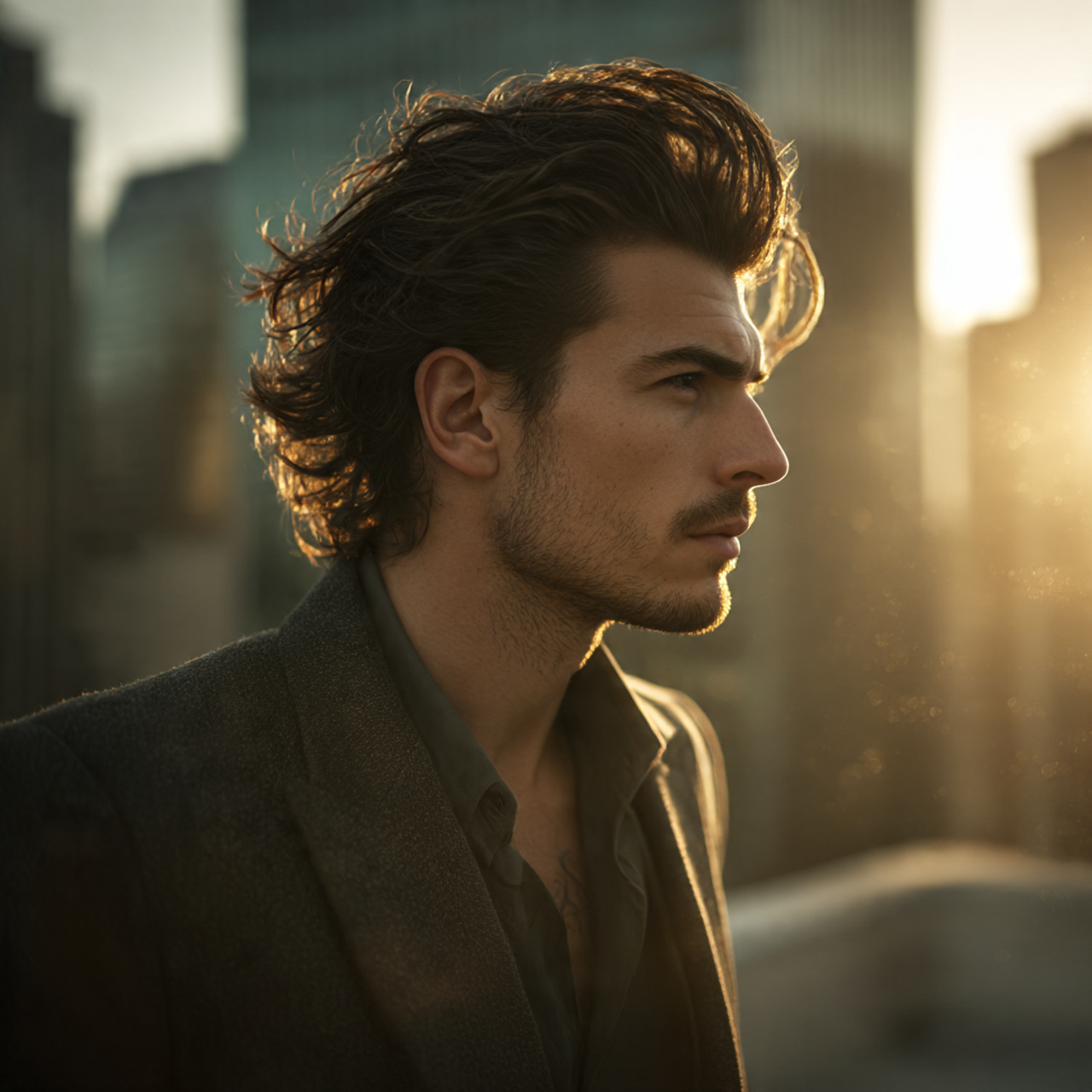 Master the Flow: 27 Long Haircuts for Men Ideas & Tips 16 ultra realistic portrait of a man with a