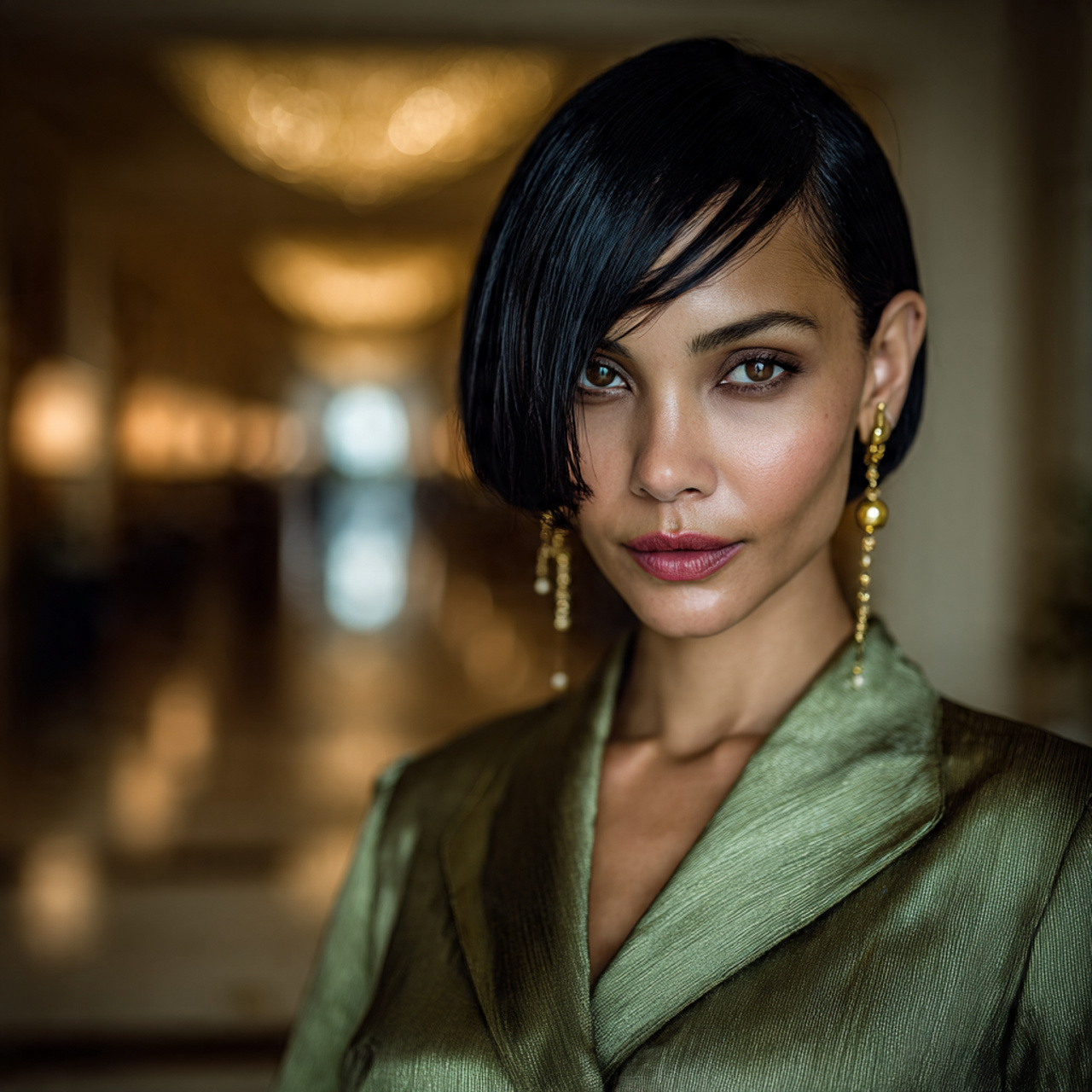 ultra realistic portrait of a sophisticated woman