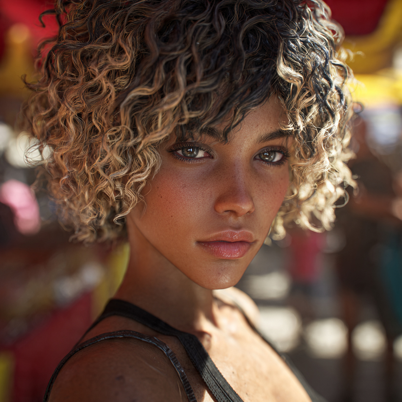 ultra realistic portrait of a woman with 2 1