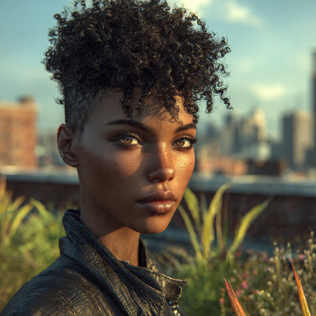 ultra realistic portrait of a woman with 2