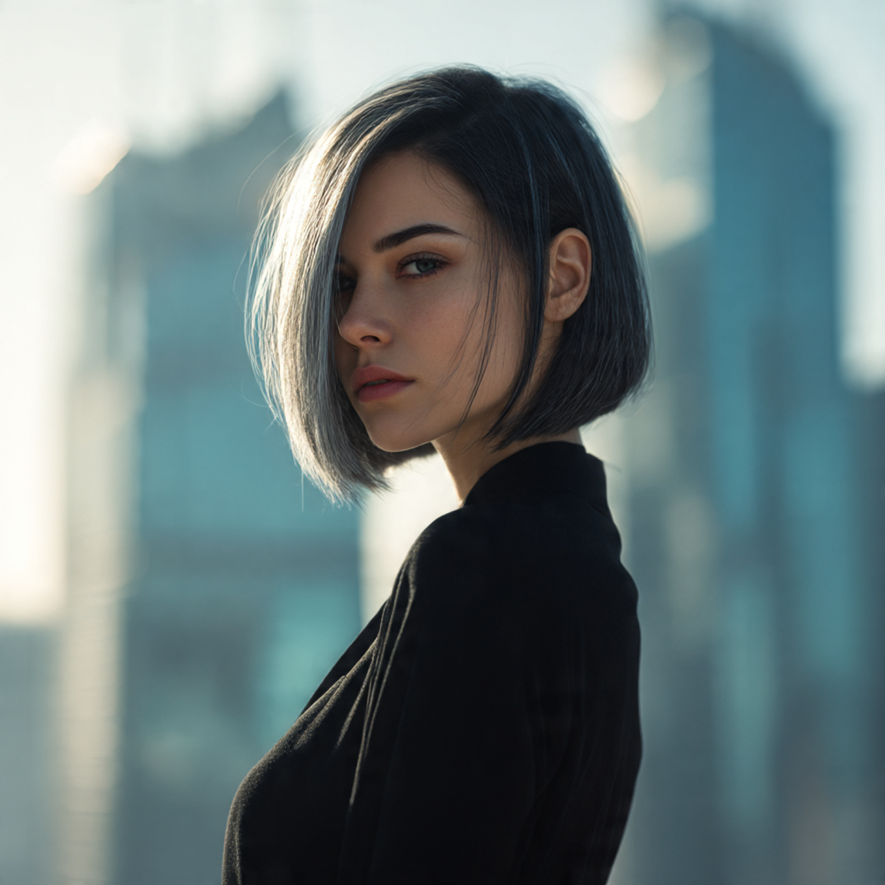 ultra realistic portrait of a woman with a 1