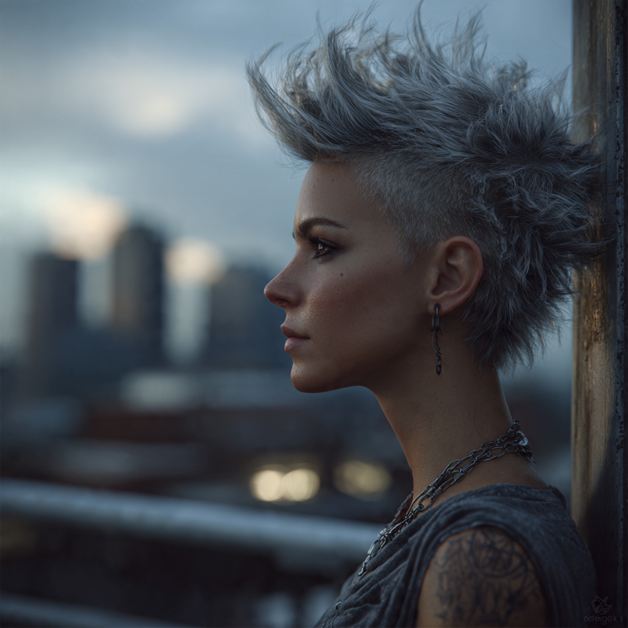 ultra realistic portrait of a woman with a 6 1