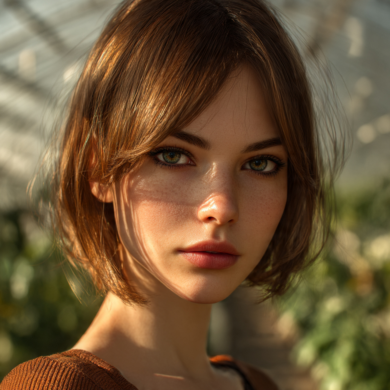 ultra realistic portrait of a woman with feathered