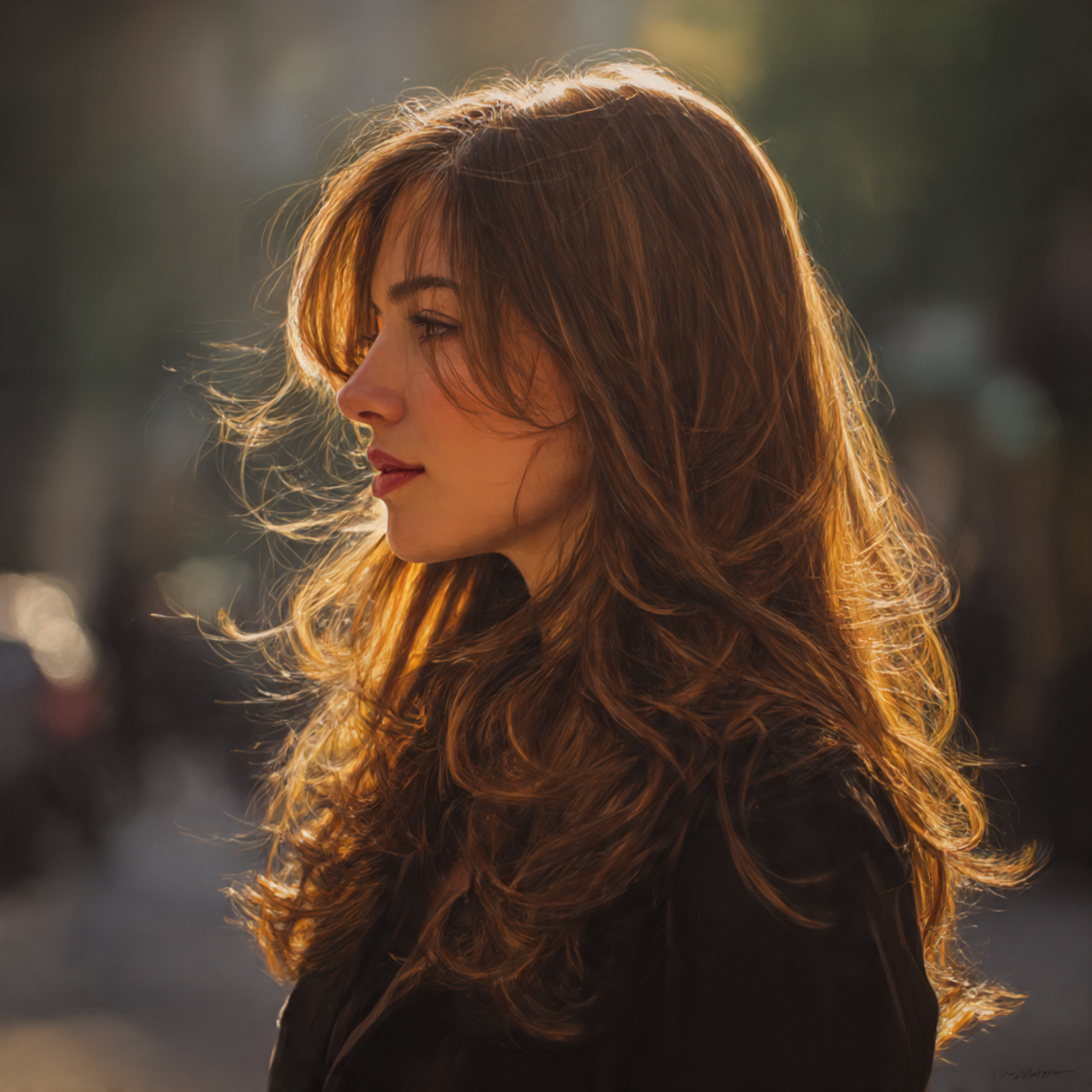 ultra realistic portrait of a woman with long