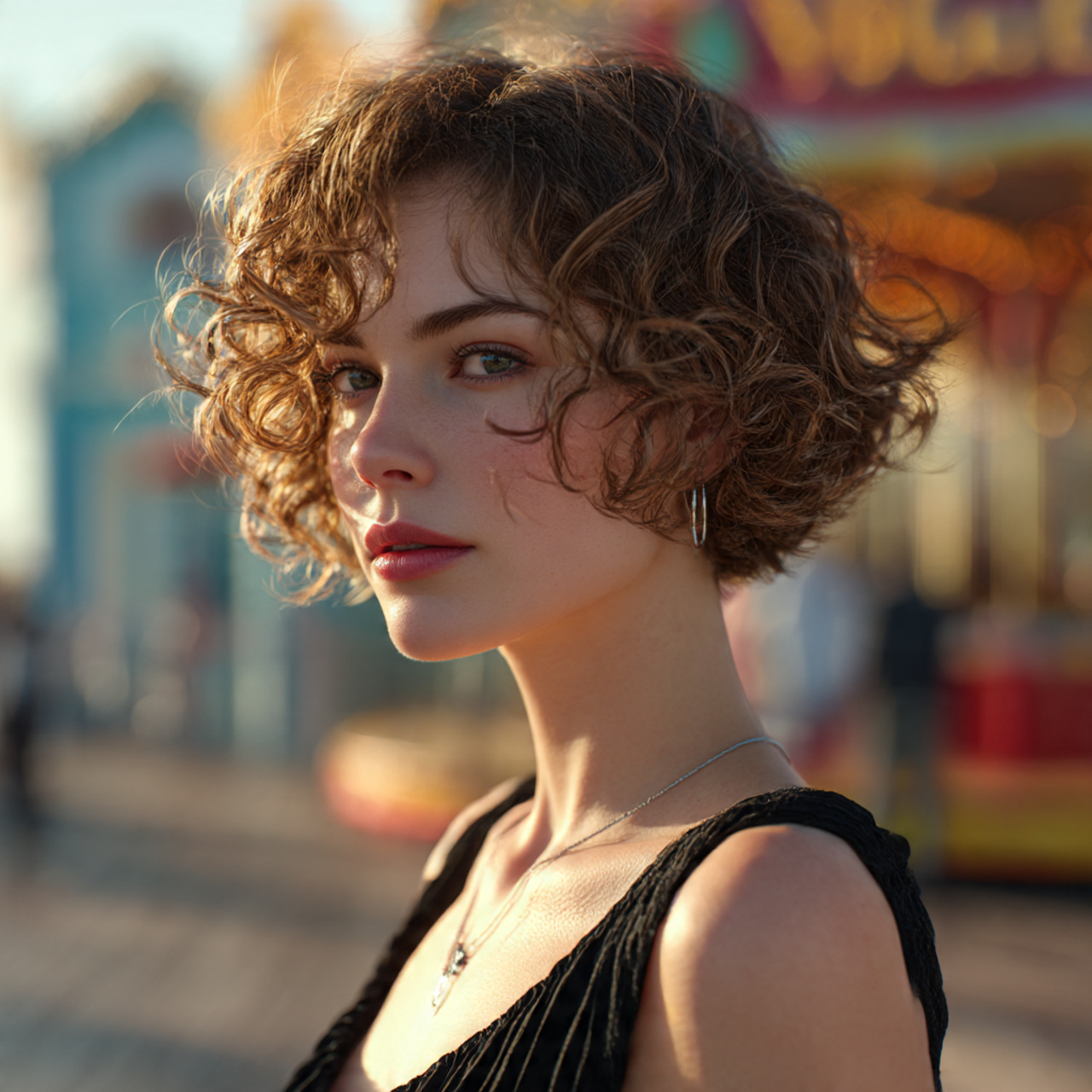 ultra realistic portrait of a woman with tapered