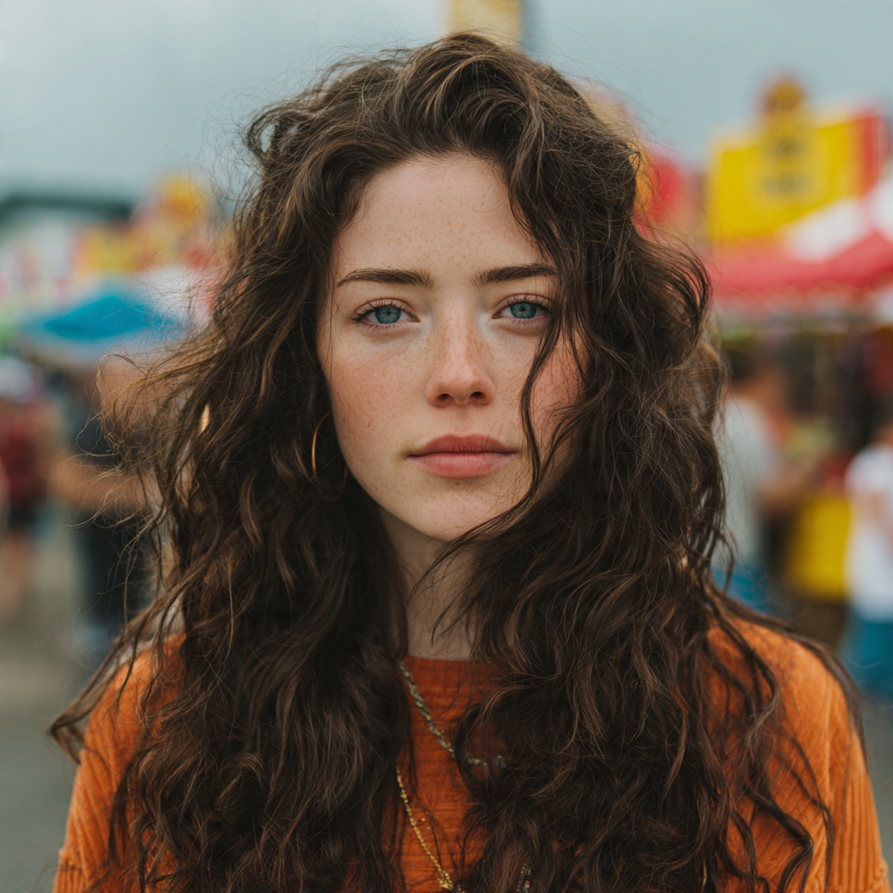 ultra realistic portrait of a woman with thick