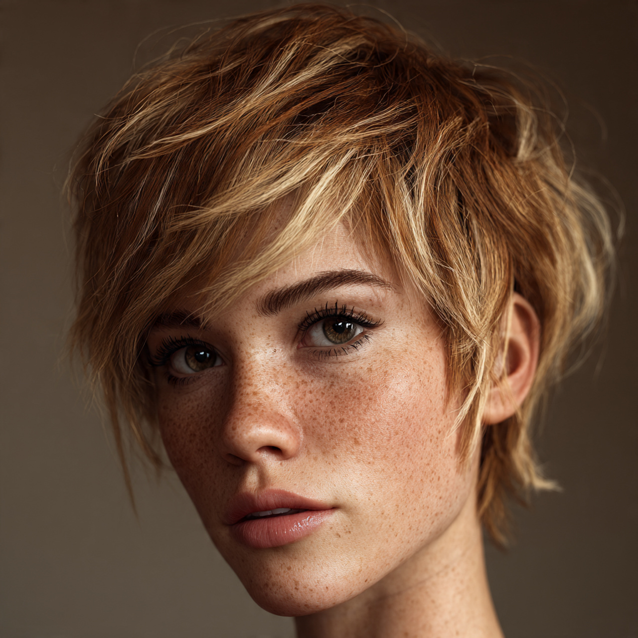 ultra realistic portrait of a young woman with 2